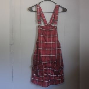 No boundaries black and red skirt overalls